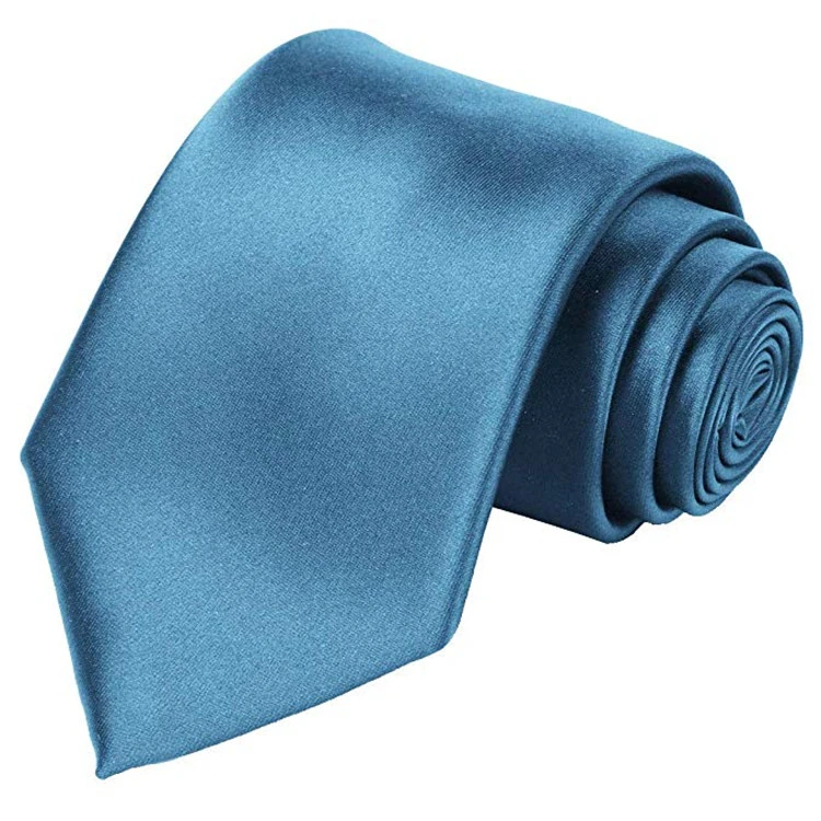 Dacheng Solid Satin Necktie Pure Color Classic Mens Ties 100% Silk Tie