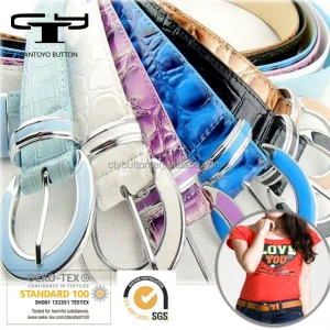 decorative big colorful clear plastic belts for jeans
