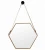 Import Decorative hexagon hanging design wall mounted mirror with leather strap from China