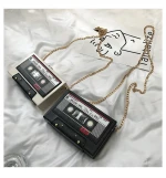 Designer radio Box Shape Travel Purse Chains mini purses and handbags women leather crossbody bags