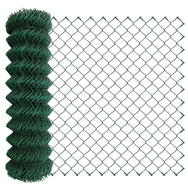 Diamond Wire Mesh boundary wall wire mesh fence Green Hard PVC Strip Scree used chain link fence for sale chain link fence