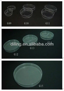 disposable plastic polystyrene sterile Petri Dishes with different size