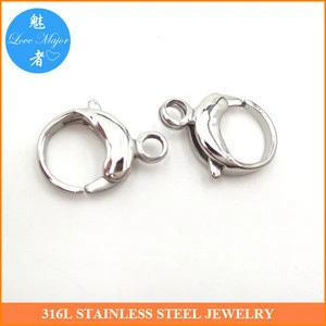 DIY fashion Jewelry findings Round Stainless Steel Lobster Jewelry Making Clasp