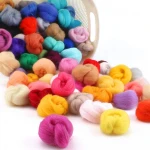 DIY Handle Wool Felt Set Wool Fiber Roving needle Felting Starter Kit