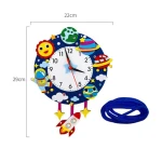 DIY puzzle learning clock children felt clock craft non-woven fabric educational toys for kids