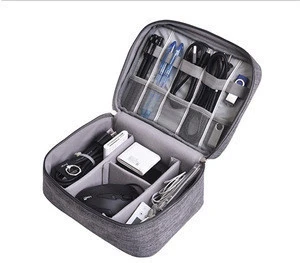 Double Layers Travel Data cable Organizer Electronics Accessories Carry Bag Oxford Digital Storage Bags