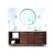 Import double  modern  makeup wooden   bathroom vanity cabinets  with mirror  lights from China