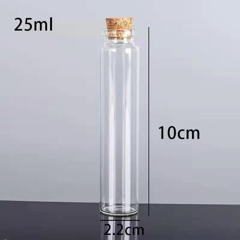 Drift Wishing Bottles Food Grade high transparency flat bottom glass test tubes bulk Glass Test Tube With Cork/Screw Cap