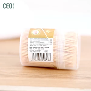 Economical bamboo dental toothpick with PP box