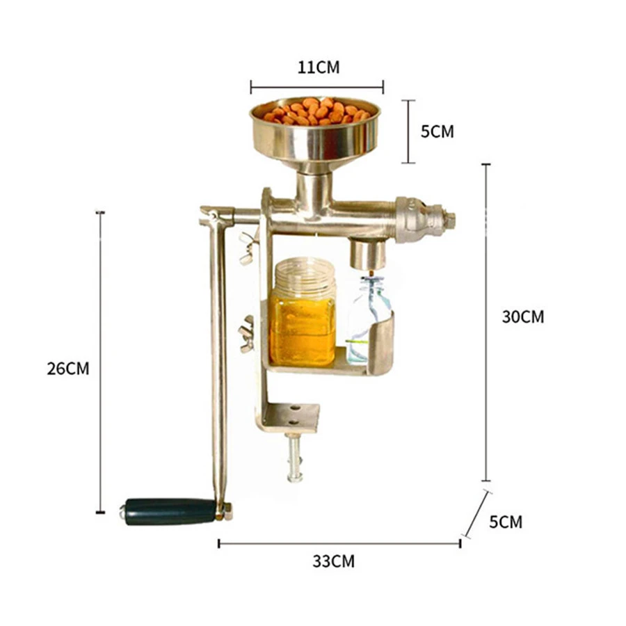 Economical Hand Operated mini Oil Press machine/mini palm oil mill machinery/ rapeseed castor camellia seeds oil press machine