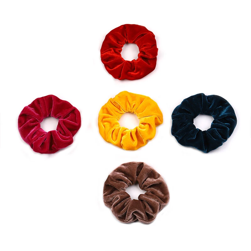 Elastic Custom Cheap Velvet Scrunchies For Hair Packaging Cardboard For Hair Accessories