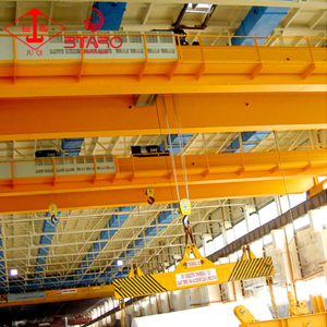 Electric Double Girder Overhead Crane With European Type Hoist Crab Materials Lifting Machine 50t/12.5t