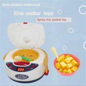 Electric simulation kitchen toys, intelligent rice cooker spray smoke song countdown spray rice cooker, children&#39;s food kitchenw