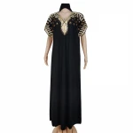 Embroidery Beaded Islamic Hijab Dress Arab Abaya Muslim Womens Clothing