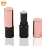 Empty plastic airtight  lipstick tube shiny rose gold make up  packaging container