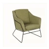 Europe Single Seat Living Room Furniture Green Fabric Sofa Lounge Leisure Chair