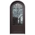 Import European vintage Main iron single door design wrought iron exterior house glass entrance door from China