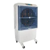 Evaporative air conditioning system with humidity display