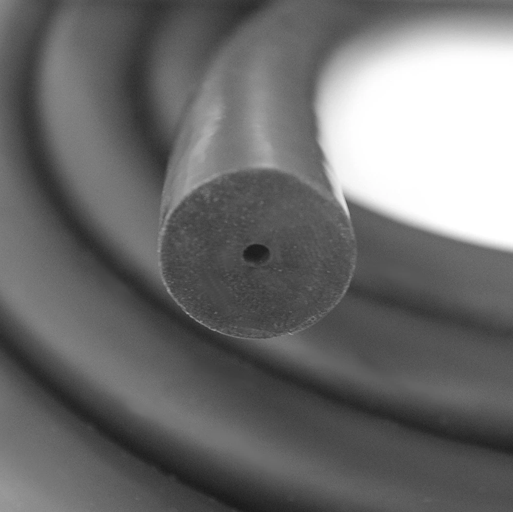 Extruded small hole speargun rubber band