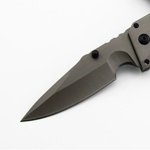 F54 Stainless Steel 7Cr17MoV Survival Folding Pocket Knife With Knife Belt Clip