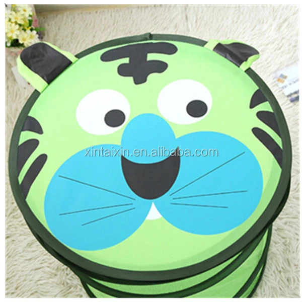 Factory direct cartoon laundry mesh bag wash bag with cover round mesh laundry bag