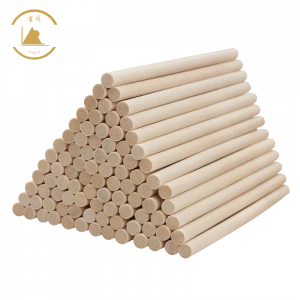 Factory Direct Finished Natural Wood Craft Dowel Rod Birch Round Wooden Sticks for Furniture Accessories