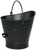 Factory Popular High Quality Metal Matt Black Ash Bucket Coal Bucket With Shovel