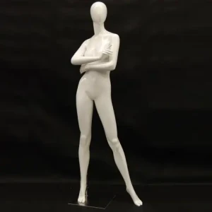 Factory Price Full Body Egg Head Female Pose Model Dressmaker Dummy Shiny Fiberglass Mannequin For Womens Clothing