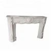Factory price OEM hand sculpture marble fireplace and marble fireplace mantel