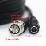 Factory price video Audio Security Surveillance DC BNC Camera Extension Cable