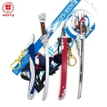 factory price wholesale customized zinc alloy material metal japanese katana keychain