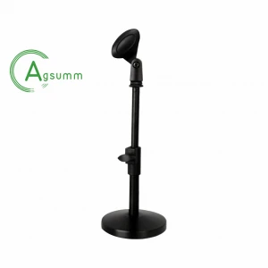 Factory Supply Desktop Table Microphone stand Mic Holder Stand with Clip Round Base