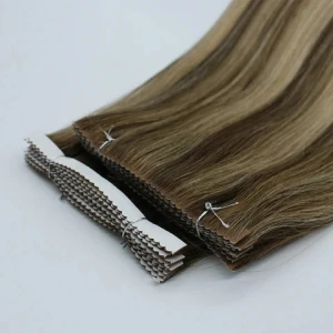 Fangcun New injected invisible tape hair extension double drawn cuticle aligned remy hair extensions