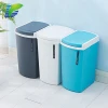 Fashion 9L 11L high quality rectangular plastic household kitchen trash can waste bin with push lid