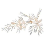 Fashion Gold Color Opal Crystal Wedding Hair Clip Fancy Women Hairband Handmade Bridal Hair Accessories Barrette