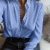 Import Fashion Long Sleeve Woman blouse White shirt Ladies Pearl button Shirt Women Casual Tops Plus Size Elegant office White Blouse from China