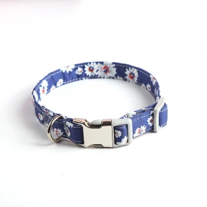 Fashion Pattern Dog Collar with Safety Locked Buckle Sturdy D-Ring Adjustable Printed Dog Collar for Small Medium Large Dogs