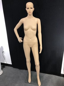 female full body standing pose mannequin PE plastic skin color mannequin
