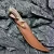 Import Fixed blade outdoor work hunting all-steel integrated pattern handle camping survival knife from China