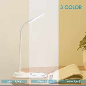 Flexible Office LED Desk Lamp Led with Smart Features Clock Alarm Date Temperature Adjustable  Table Lamp