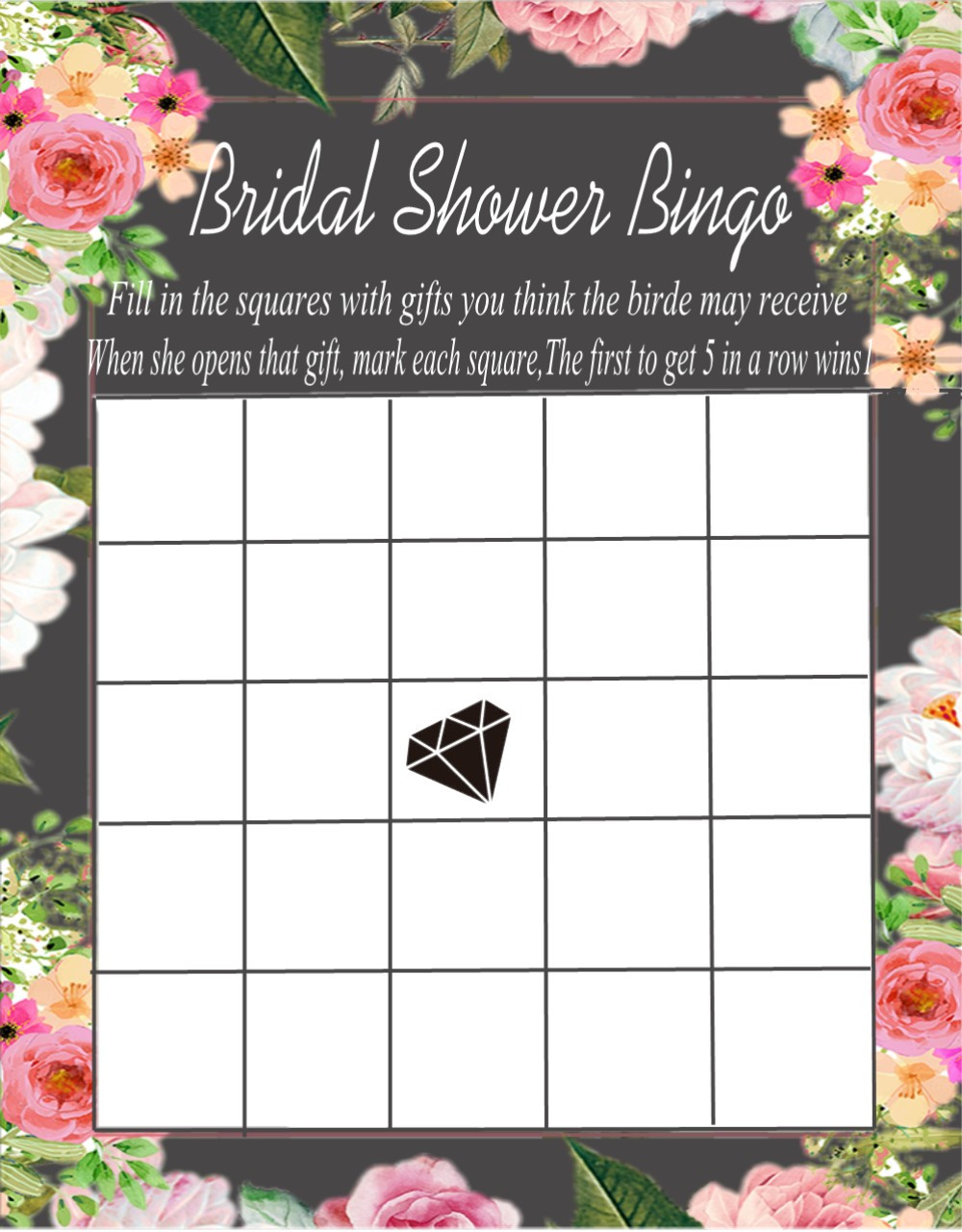 Buy Floral Bridal Shower Games Bingo 50 Sheet Rustic Wedding Game Cards Bingo Game Cards For