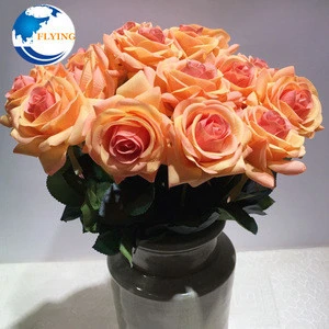 Floral Latex Rose Artificial Flowers Real Touch Rose Flowers for Home Wedding Decoration Party Birthday Mother&#039;s Gift