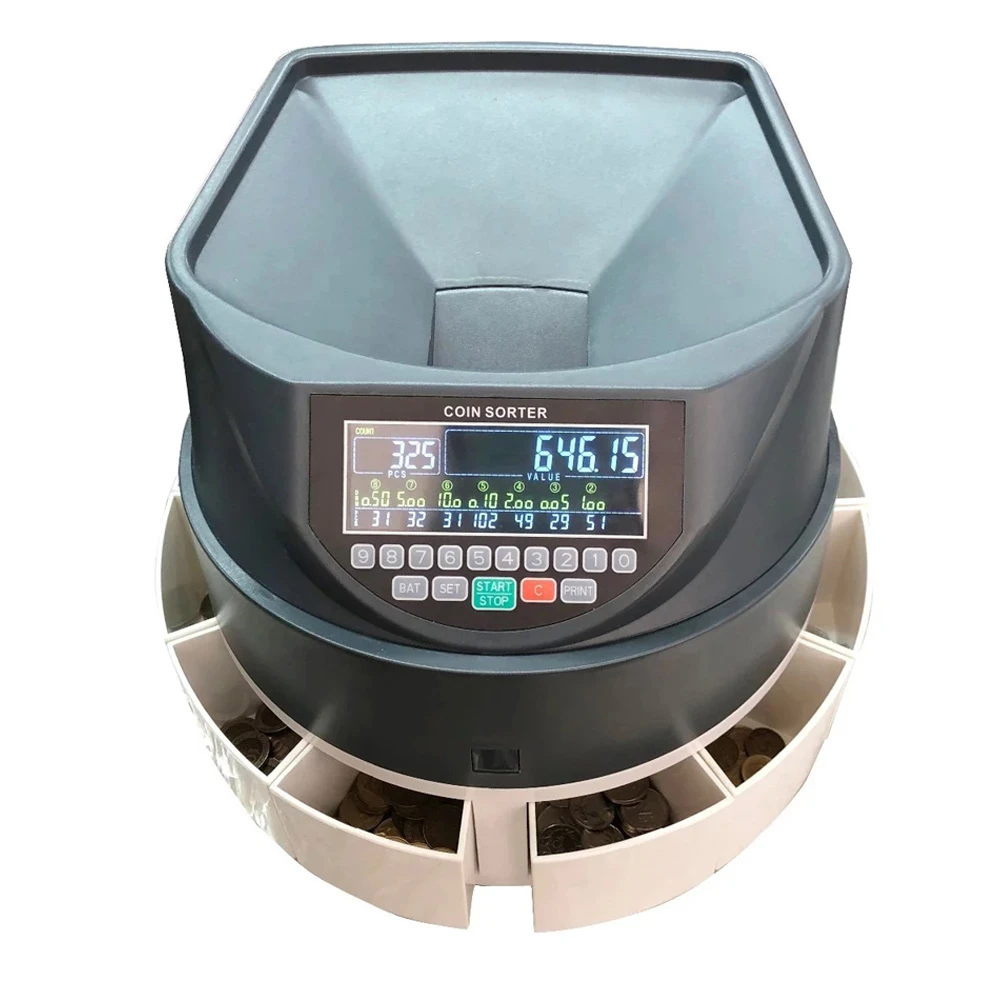 FMD-450-1 Automatic Coin Sorter Counter EURO with LCD display