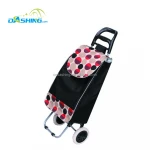 Foldable personal reusable grilling food shopping supermarket cart portable wholesale handle carry aluminum trolley luggage bag