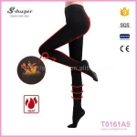 Foot Tights Printed Black Polar Fleece Winter Legs Warmer Skinny Pants Women Leggings