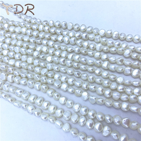 Freshwater pearl white baroque pearl cultured strands size from 6 mm to 9 mm