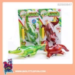 Friction toy dinosaur and crocodile, inflatable animal toys for kids