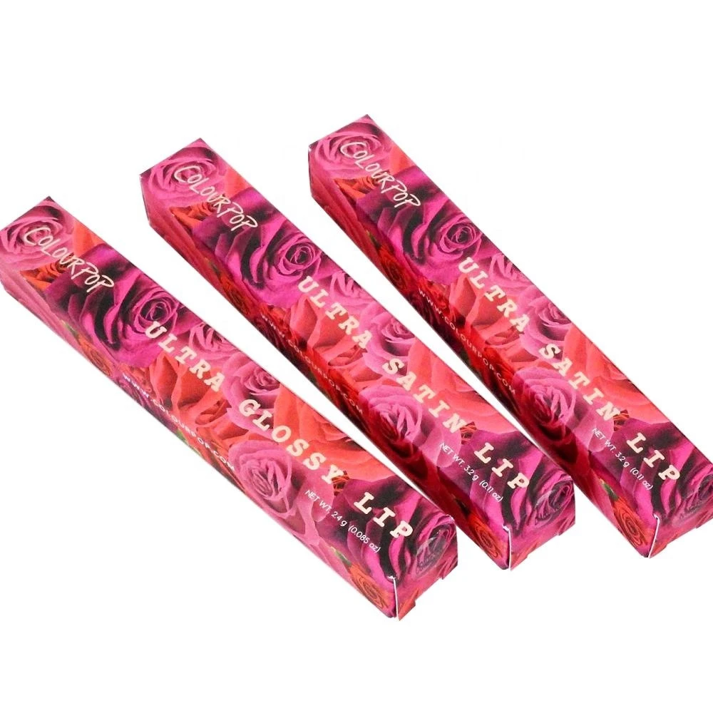 Full Colors Custom Design Eco Friendly Cosmetic Lip Gloss Lipstick Paper Packaging Box