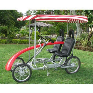 Fun on Wheels Pedal Quadricycle Family Tandem Bicycle 4 Person Road Bike for Sale