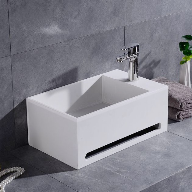 FW-9001 Artificial Stone Solid Surface Wallhung bathroom Sink